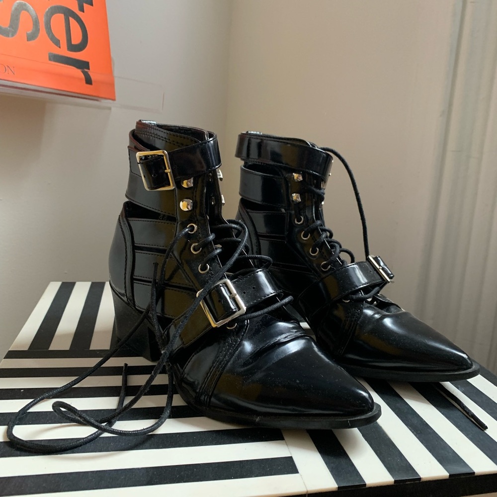 Lace up booties